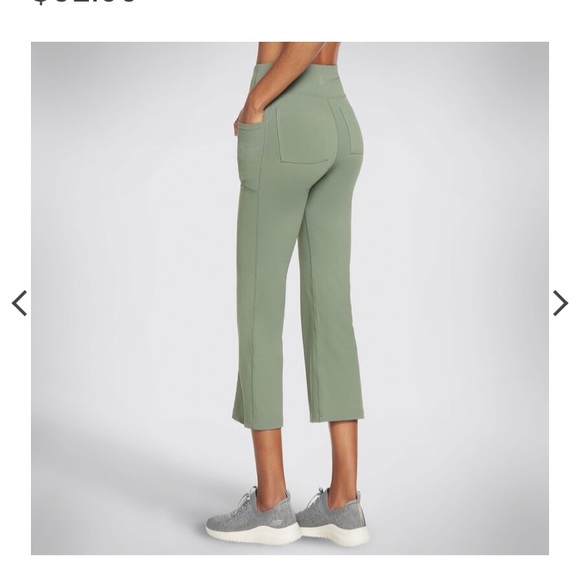 Skechers Go Walk Lite Pant Yoga Gym Pants Back Pockets Seafoam Green - Picture 3 of 15